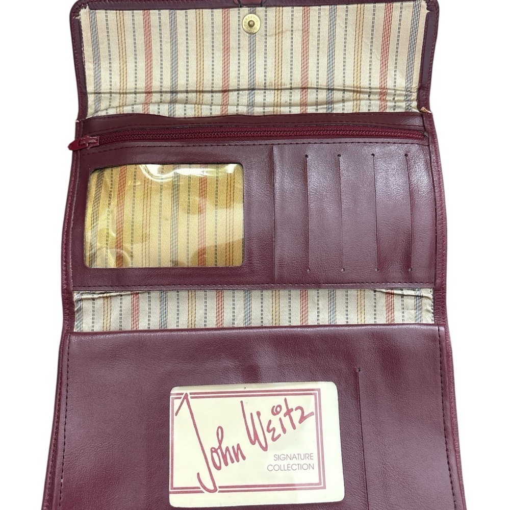 John Weitz Signature Collection, Vintage Wallet, Burgandy, Great Condition - Picture 4 of 8